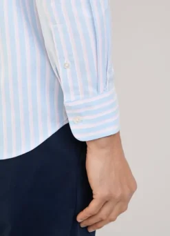 regular fit regimental striped oxford shirt