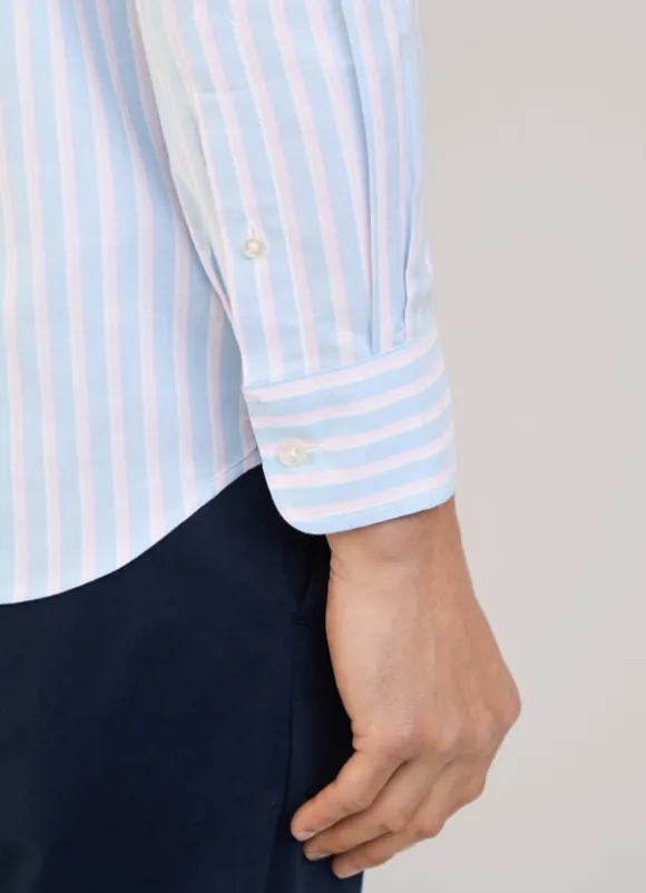regular fit regimental striped oxford shirt