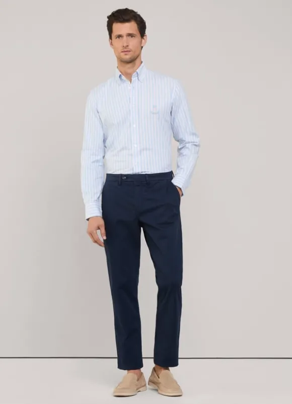regular fit regimental striped oxford shirt