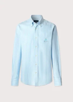 regular fit regimental striped oxford shirt