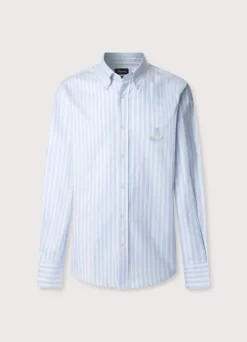 regular fit regimental striped oxford shirt