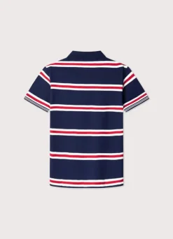 regular fit regimental striped pima polo
