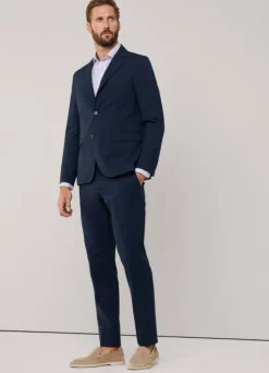 regular fit seersucker trousers