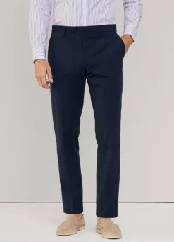 regular fit seersucker trousers
