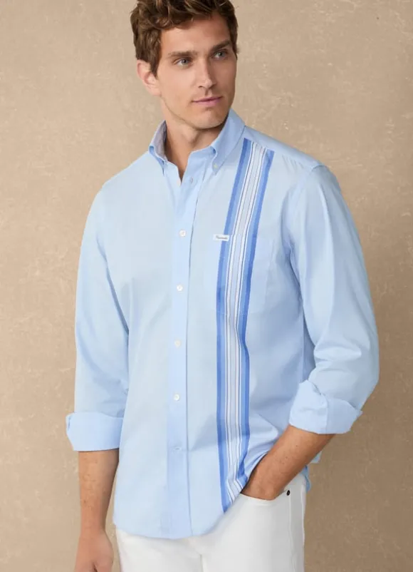 regular fit side tape fil a fil shirt