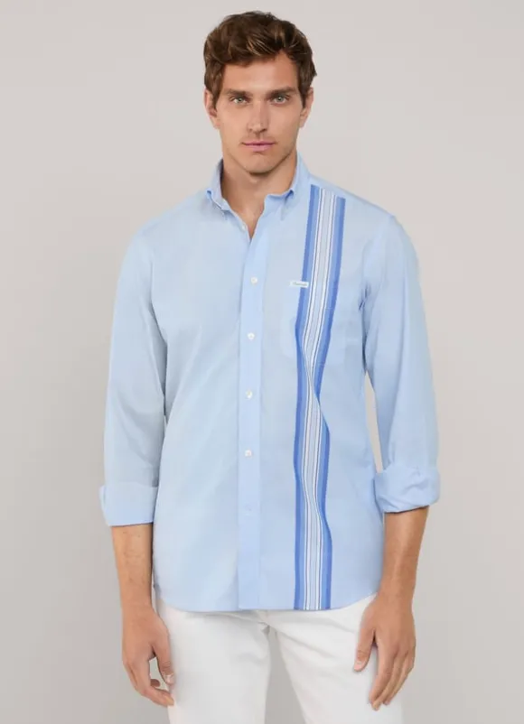 regular fit side tape fil a fil shirt