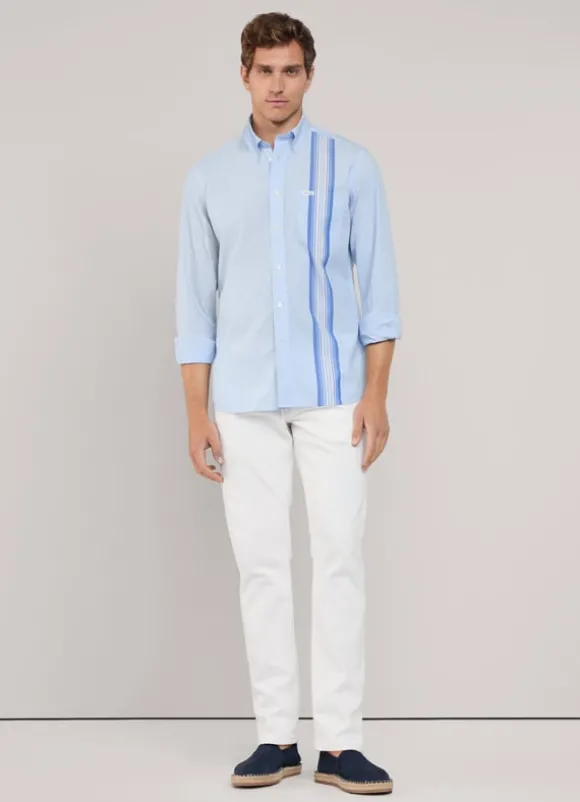 regular fit side tape fil a fil shirt
