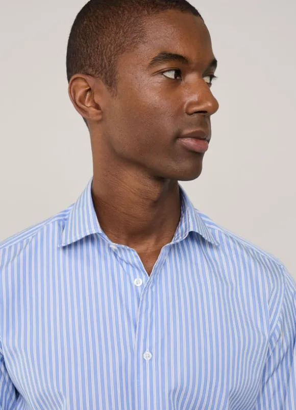 regular fit striped fil a fil shirt