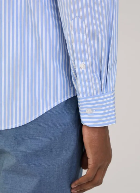 regular fit striped fil a fil shirt