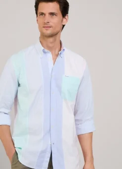 regular fit striped oxford shirt