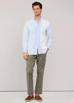 regular fit striped oxford shirt