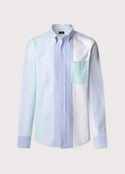 regular fit striped oxford shirt
