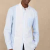 regular fit striped poplin shirt