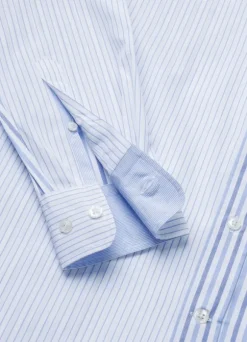 regular fit striped poplin shirt