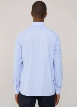 regular fit striped poplin shirt
