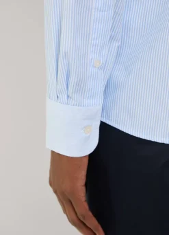 regular fit striped poplin shirt