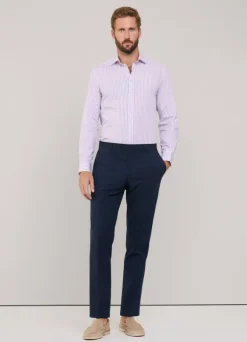 regular fit striped poplin shirt
