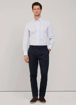 regular fit striped poplin shirt