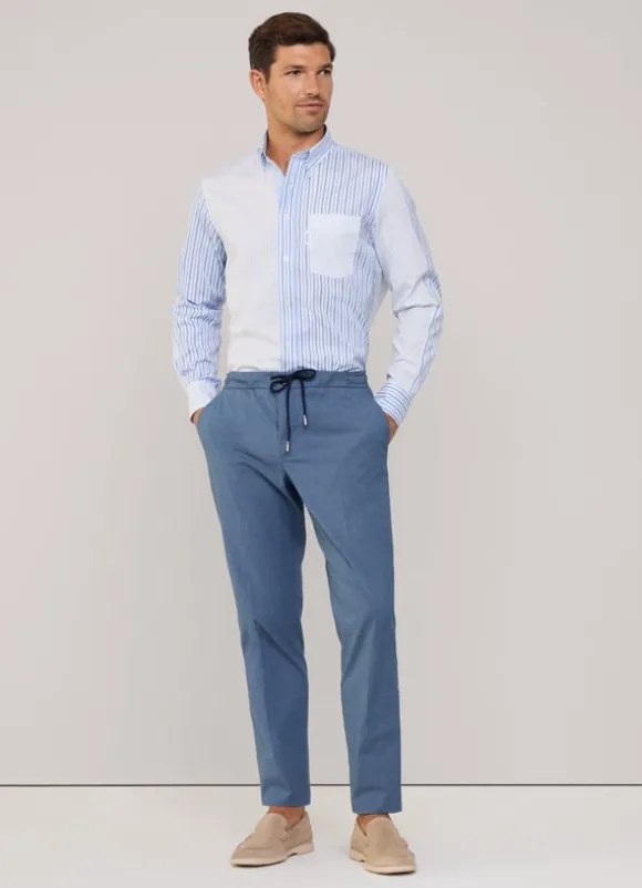 regular fit striped poplin shirt