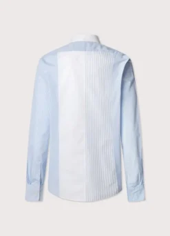 regular fit striped poplin shirt