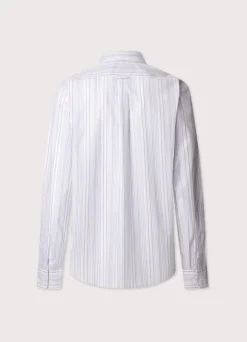 regular fit striped poplin shirt