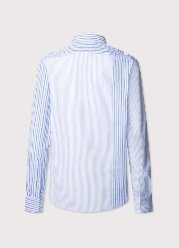 regular fit striped poplin shirt