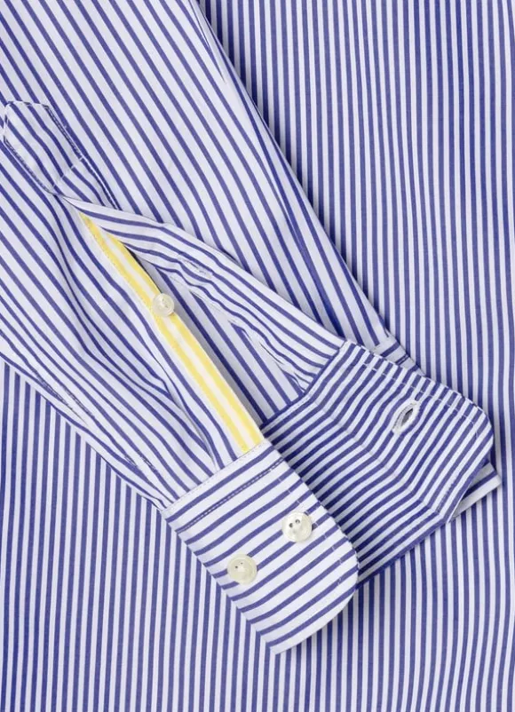 regular fit striped poplin shirt