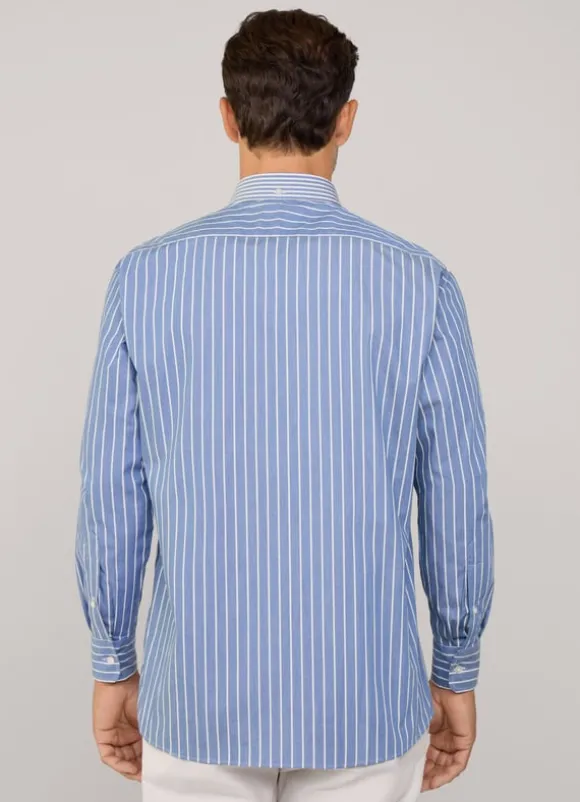 regular fit striped twill shirt