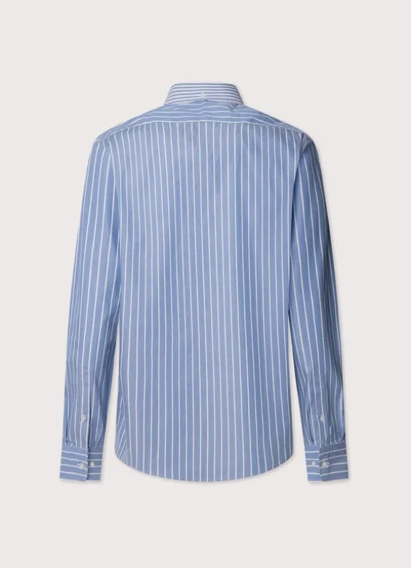 regular fit striped twill shirt