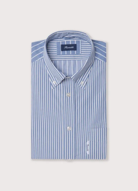 regular fit striped twill shirt