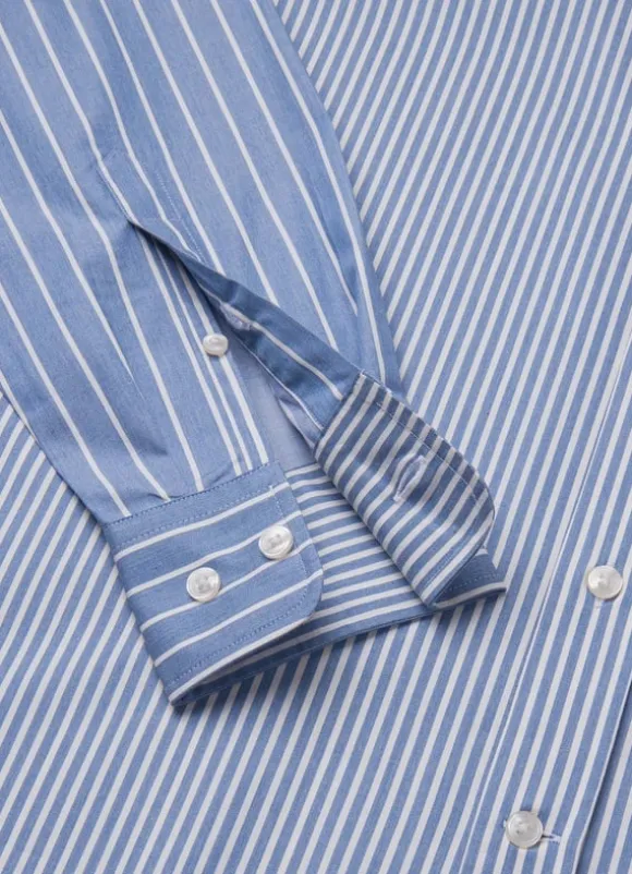 regular fit striped twill shirt