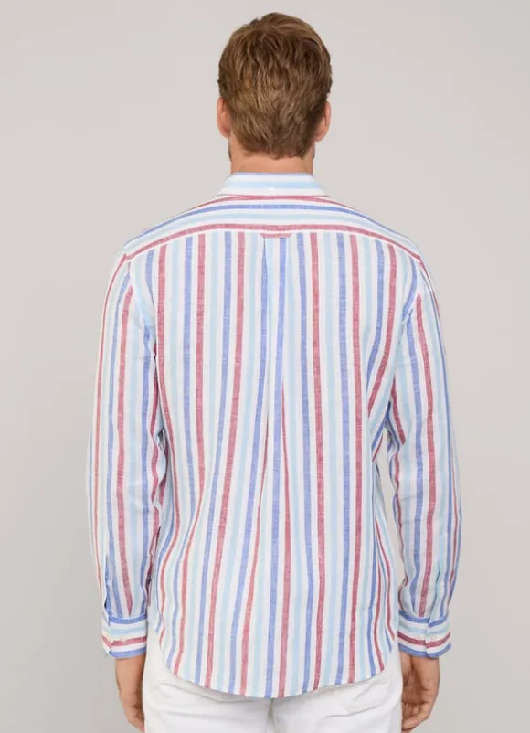 regular fit wide striped shirt