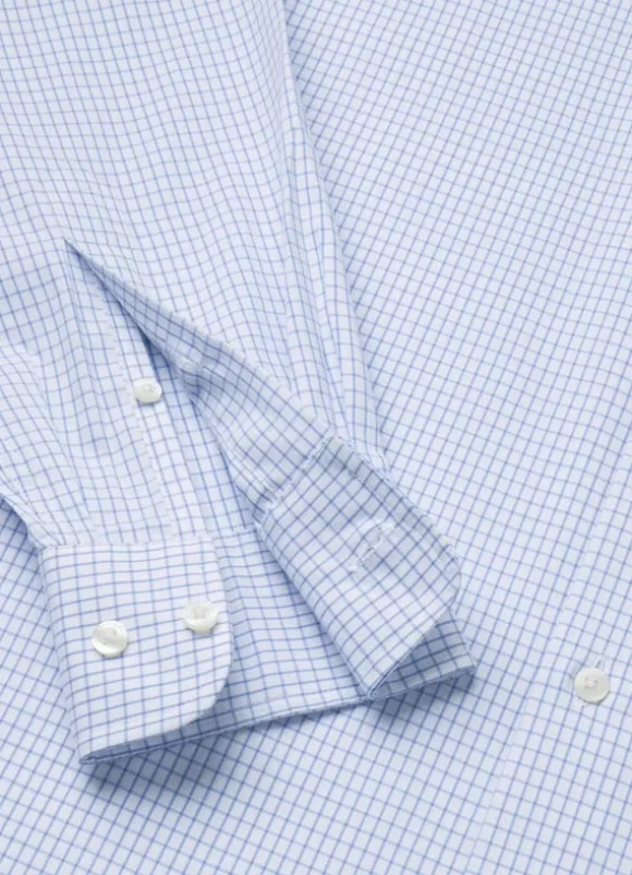 regular fit windowpane twill shirt