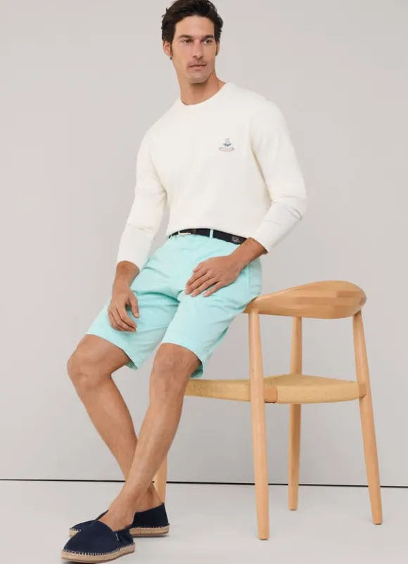 stretch chino bermuda shorts