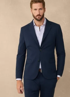 stretch seersucker blazer