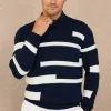 striped crew neck jumper