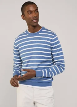 striped crew neck jumper