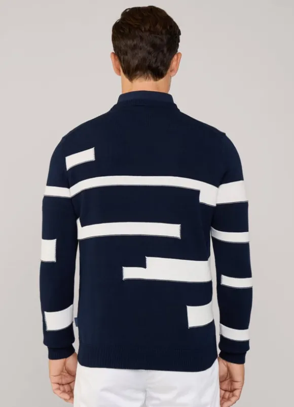 striped crew neck jumper