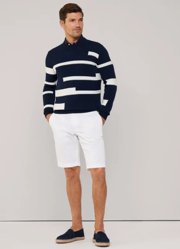 striped crew neck jumper