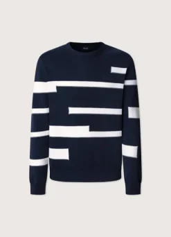 striped crew neck jumper