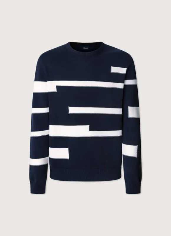 striped crew neck jumper