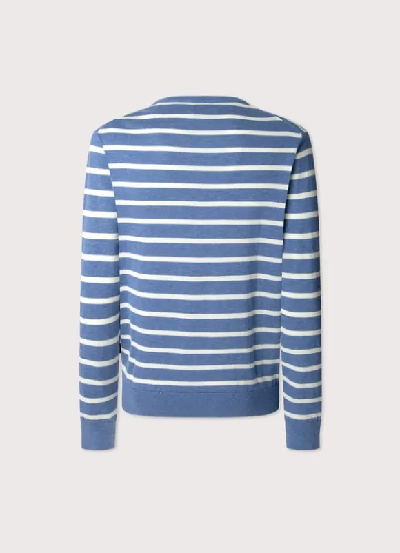 striped crew neck jumper
