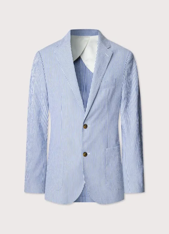 striped seersucker blazer