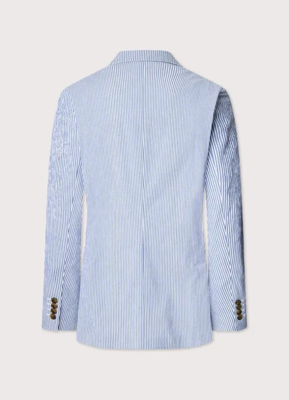 striped seersucker blazer