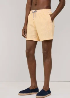 striped seersucker swim shorts