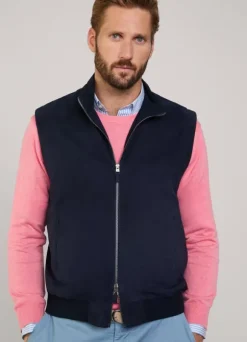 suede hybrid gilet