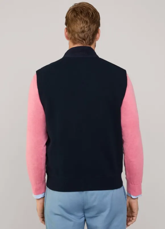 suede hybrid gilet