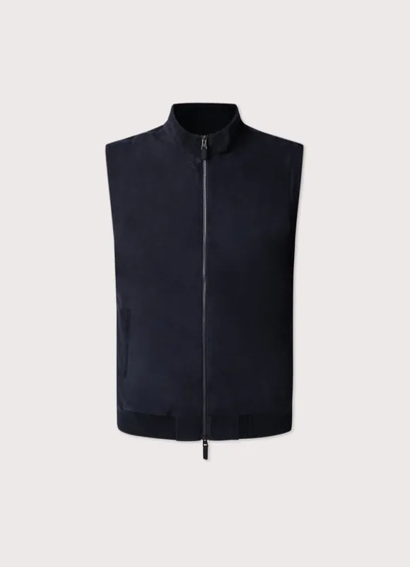 suede hybrid gilet