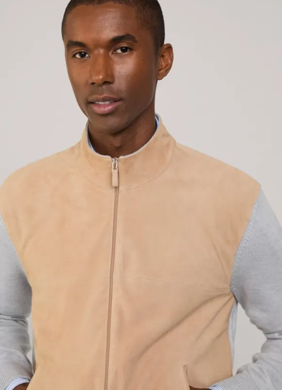 suede hybrid jacket