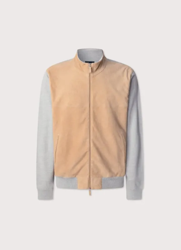 suede hybrid jacket